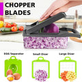 17 Pcs Vegetable Chopper – Manual Onion & Vegetable Cutter, Food Slicer, Dicer, Grater & Potato Cutter – Multi-Function Kitchen Tool