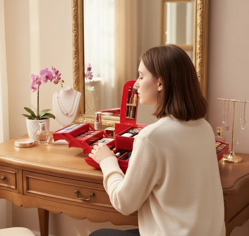 Classic Deluxe Vanity Case – 🇦🇪 حقيبة فانيتي كلاسيكية – جمالك منظم